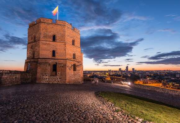 Vilnius Gediminas Turm was zu sehen