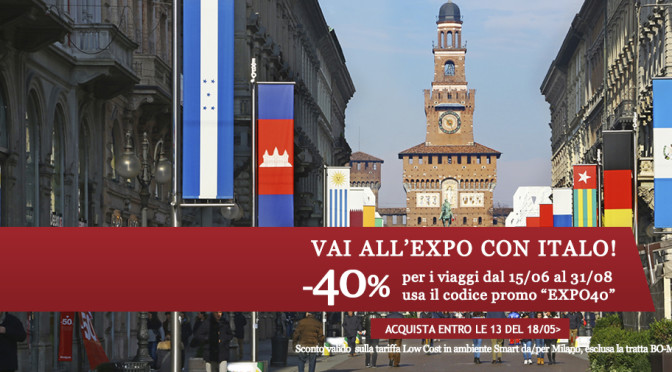 Italo Treno: Biglietti scontati per Expo 2015