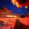 Azja Chiny czerwone latarnie