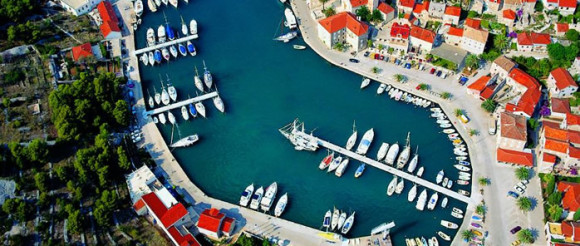 Brac island Croatia marina Milna harbour