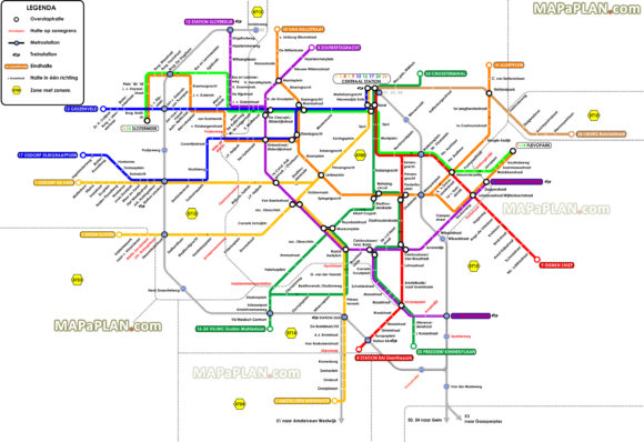 How to get to Amsterdam Airport Amsterdam tram map transport links