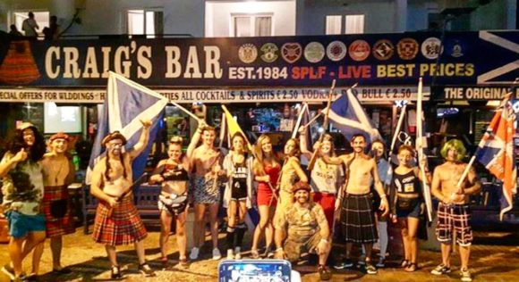 Vita notturna Cipro Ayia Napa Craigs Scottish Bar