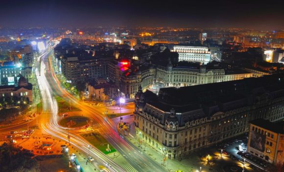 Bucharest nightlife by night