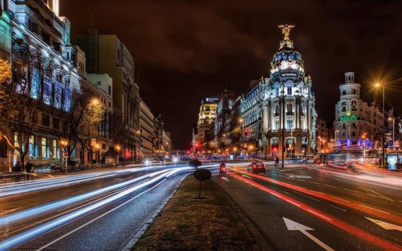 Nachtleven van Madrid bij nacht