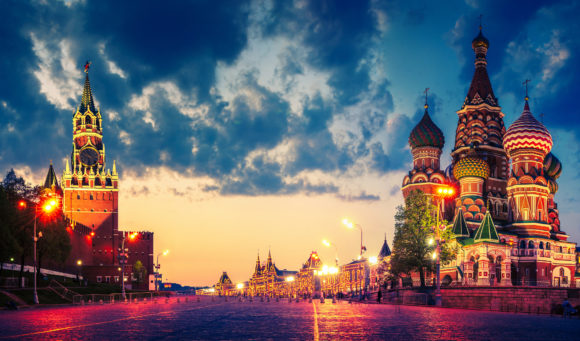Moscow nightlife by night