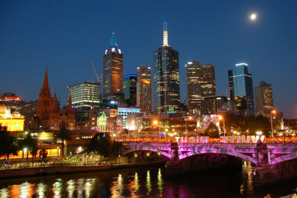 Natteliv Melbourne om natten