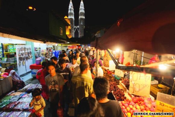 Éjszakai élet Kuala Lumpur éjszakai piacai