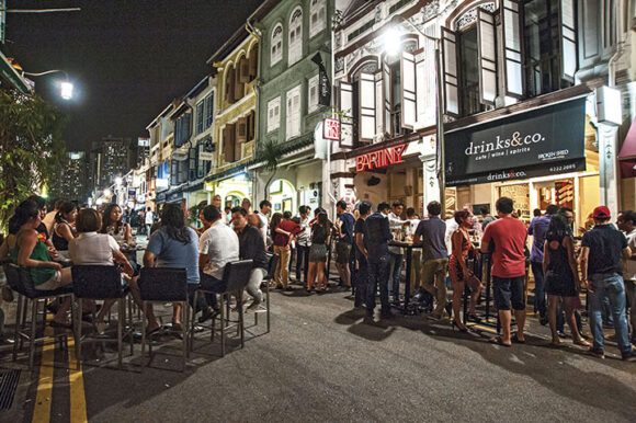 Éjszakai élet Singapore Club Street Chinatown