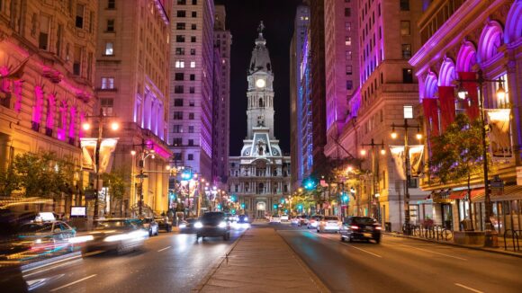 Natteliv Philadelphia om natten