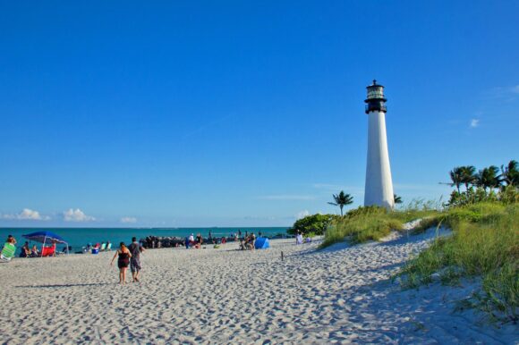 Najpiękniejsze plaże Miami Bill Baggs Cape Florida State Park Beach