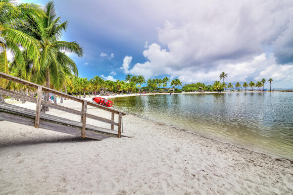 Miamis vackraste stränder Matheson Hammock Park Beach
