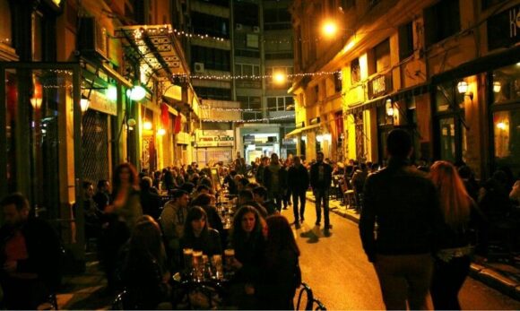 Nachtleben Thessaloniki Valaoritou-Straße