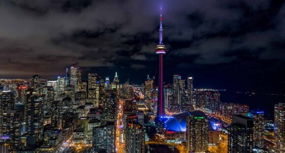 Natteliv Toronto om natten