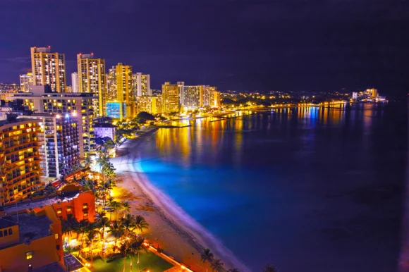 Natteliv Honolulu om natten